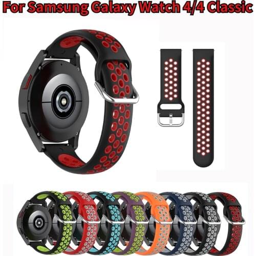 Colorful Silicone Strap for Samsung Galaxy Watch4/4 Classic Watch 3 Breathable Sport Bracelet Quick Release Watch Replacement
