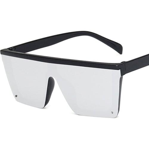 Flat Top Square Oversized Children Sunglasses For Boys Girls Gradient Lens Eyeglasses Baby Kids Child Big Frame One Piece Goggle