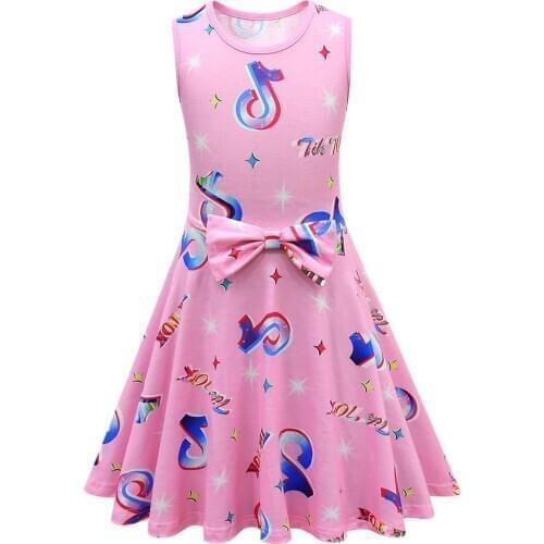 Girls Dresses For Cute Tik Tok Kids Dress Children Clothing TIK TOK Girl Birthday Party Vestidos Baby Princess Dress