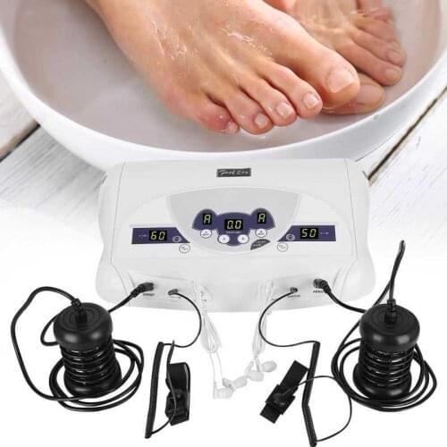 Dual Ionic Cleanse Detox Machine TENS Massage Therapy Ionic Detox Foot Spa Machine Footbath Salon Spa Body Care 1pcs