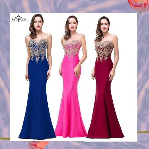 FATAPAESE Robe Demoiselle D'honneur Elegant Appliques Lace Royal Blue Bridesmaid Dresses Cheap Wedding Party Dress Robe de Soire