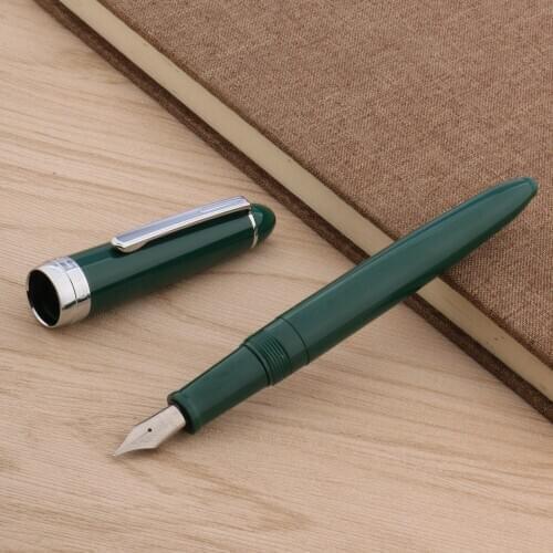 Brand New Jinhao 992 Fountain PenGreen Silver Clip Student Stationery Office Supplies