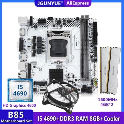 Intel Core I5-4690 Processor B85 Motherboard LGA 1150 Set Kit With DDR3 8GB 2*4G Desktop RAM Mini-itx Plate B85I-PLUS PC