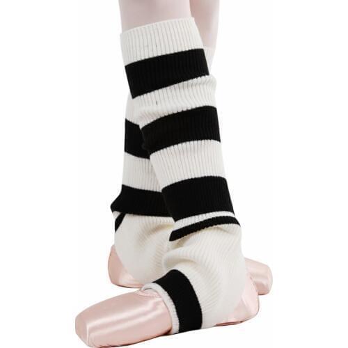 Short Dance Sock Beenwarmers Ballerina Adults Stripe Winter Leg Warmers Latin/Ballet Dance Warm Sock Knitted Leggings Warmers