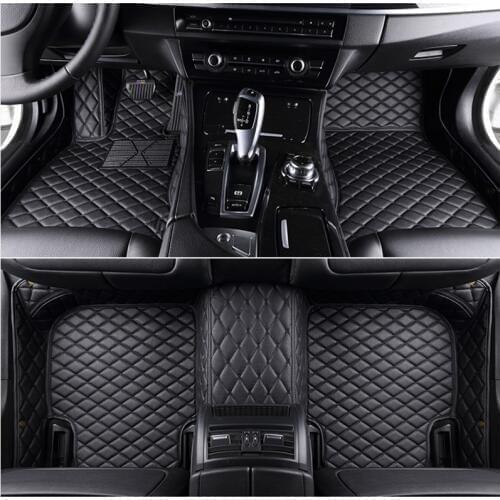 Flash mat leather car floor mats for Bmw 5 series E28 E12 E34 E39 E60 E61 F07 GT F10 F11 F18 Custom car foot mat carpet cover