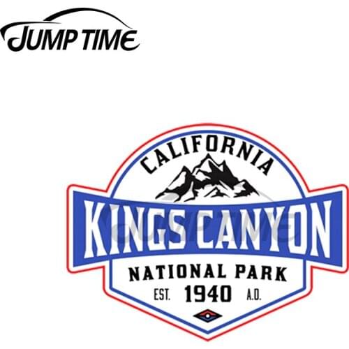 Jump Time 13 x 7.7cm For Kings Canyon National Park California Creative Car Stickers Camper Decal Occlusion Scratch Decoration