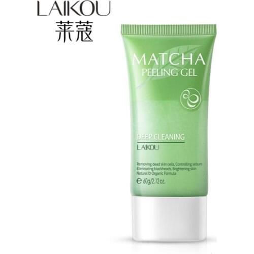 LAIKOU Matcha Exfoliating Peeling Gel Facial Scrub Moisturizing Whitening Nourishing Repair Scrubs Face Cream Skin Care