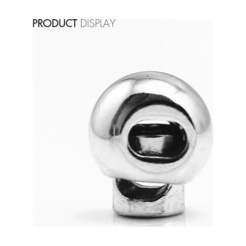 METAL Silver Tone Stopper Toggle Cord Locks Drawstring Stops Clasp Button Sewing Accessories for Craft NK144