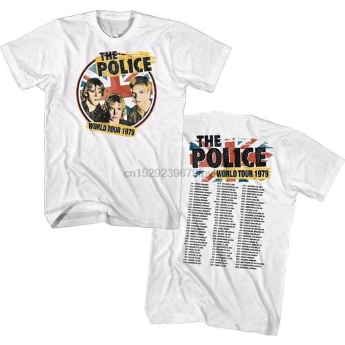 Sting The Police Around the World Tour 1979 Mens T Shirt Rock Band Concert