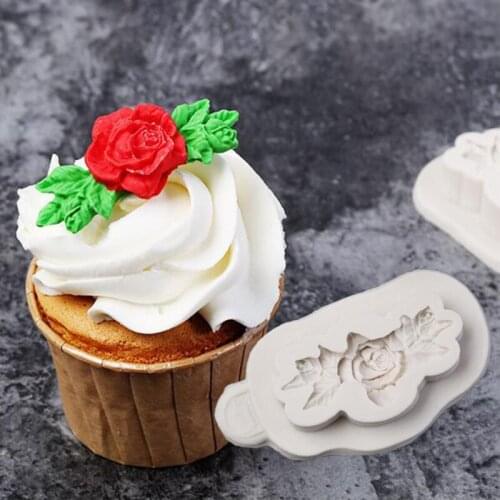 Soft Rose Shape Flower candy silicone Mold fondant mold Cake Decorating Tools Sugarcraft Baking Tool For Wedding Party