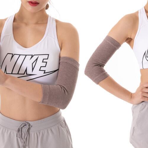 Elbow Pad Protect Support Knee Sleeve High Elastic Sports indoor Sports Gym Elbow Guard Brace Warm Brown Womens