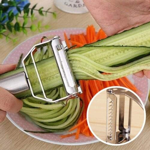 Stainless Steel Peeler Multi-function Ergonomic Vegetable Peeler Metal Carrot Grater Slicer Shredder Fruit Peeler Kitchen Tools
