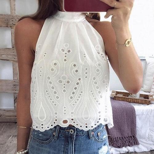 New Women Clothing Chiffon Blouse Crochet Female Sweet Shirts Ladies Blusas Tops Shirt White Blouses slim fit Tops