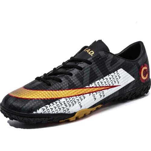 New Fashion Professional Men Boys Soccer Shoes Outdoor Black Kids Cleats Training Sport Sneakers Child Turf Football Shoes Men