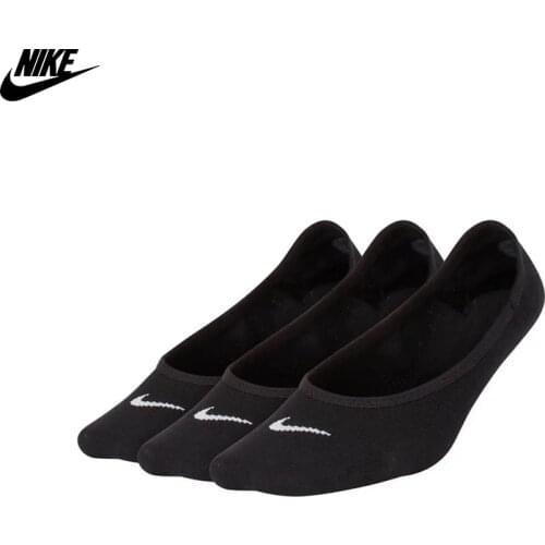 Original Nike Everyday Lightweight Training Footie (3 Pairs) Women 'S Socks-Black SX4863-010