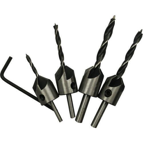 Countersunk head drilling / reamer / Woodworking chamfering device / directional drilling / high speed steel drill 4pcs