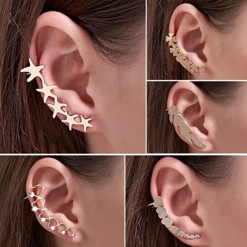 Find Me Creative Star Heart Stud Earrings Geometric Alloy Earring For Women Cute Ear Jewelry Accessories