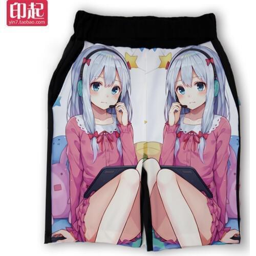 Anime shorts Cosplay Izumi Sagiri casual summer Anime short pants for men and women