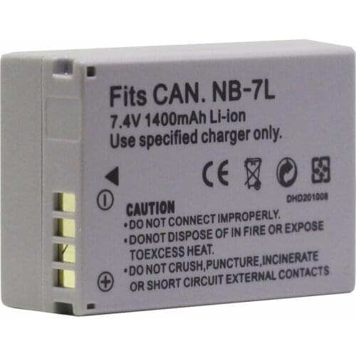1Pc 1400mAh High Quality NB-7L Replacement Camera Batteries For Canon PowerShot G10 G11 G12 SX30IS Battery NB-7L NB7L NB 7L