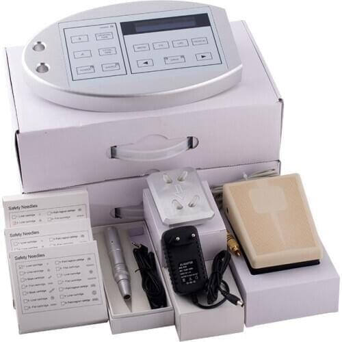 Beginner permanent Tattoo Starter Kits tattoo Power Supply Needles free shipping DHL permanent makeup machine kit