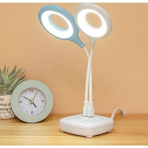 USB Ring Night Light LED Portable Mini Table Lamp Foldable Desktop Decor Soft Lamps for Power Bank Camping PC Keyboard Lighting