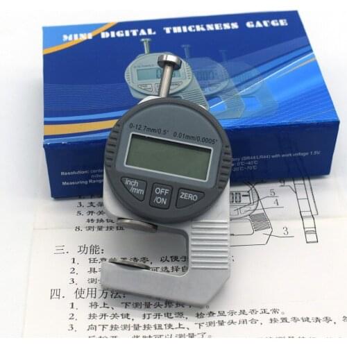 Jewelry Tool Mini Digital Thickness Gauge Measuring Range 0-12.7mm with Accuracy 0.01mm