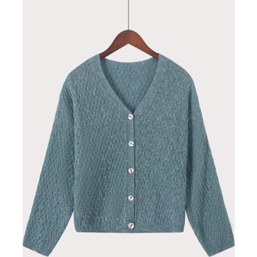 Loose Sweater Cardigan Autumn Women Long Sleeve V-neck Knitted Cardigan Solid Thin Sweaters Oversized Cardigans Rebecas De Mujer