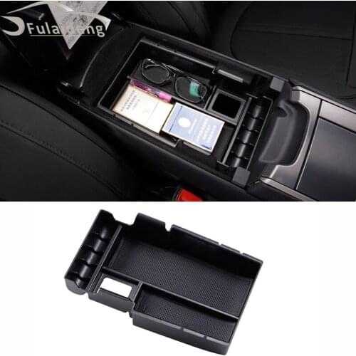 1pcs For Lincoln MKZ 2017-2020 Interior Armrest Storage Box Center Console Tray Container Holder Tray Car Styling