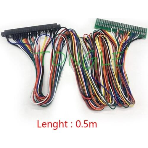 10PCs Arcade Game Machine 28pin JAMMA Extension Cable 50mm Harness Connectors Gold finger For Arcade Game Parts/Coin Operator