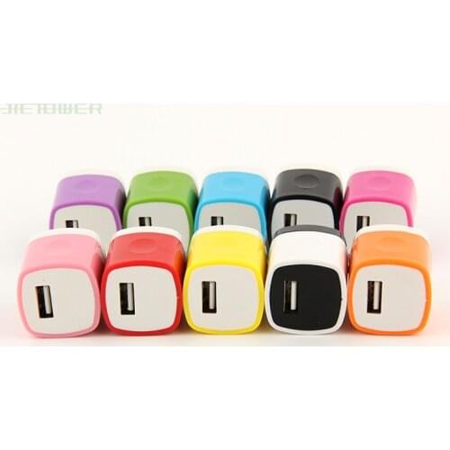 100pcs/lot High Quality Usb Wall Charger US Plug Colorful Usb Charger Adapter for Iphone X 8 7 Samsung S10 S9 Nokia Sony