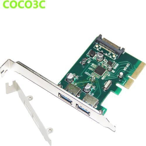 2 ports USB 3.1 Type-A PCI-e Controller Card Desktop PCI Express x4 to USB3.1 Adapter