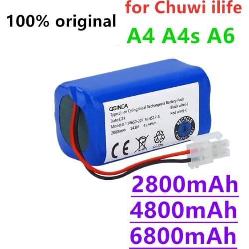 2021 New original Rechargeable ILIFE Battery 14.8V 6800mAh robotic vacuum cleaner accessories parts for Chuwi ilife A4 A4s A6