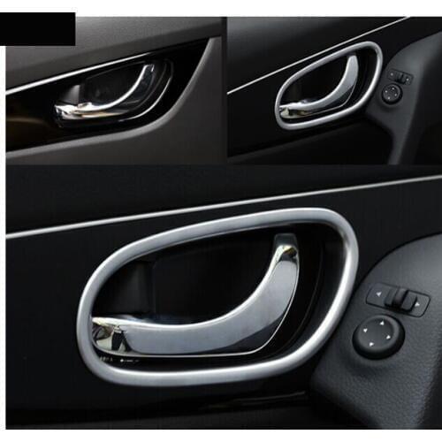 ACCESSORIES FIT FOR Nissan QASHQAI J11 ROGUE X-TRAIL T32 2014 2015 2016 CHROME MATTE INNER DOOR HANDLE COVER BEZEL GARNISH TRIM