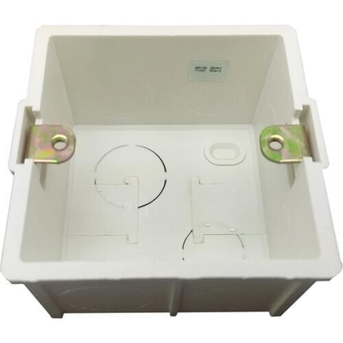 White Plastic Thicker Materials 81mm*81mm Home Thermostat Holder Nation Standard Internal Mount Box for 86mm Dark Mount Box