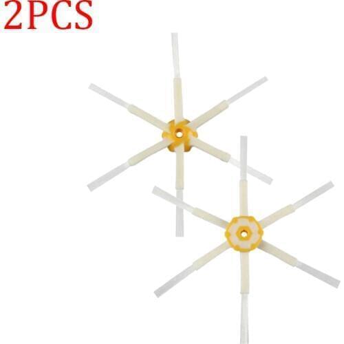 2PCS 6-Armed Side Brush for iRobot Roomba 500 600 700 Series 520 610 620 650 760 770 780 Robot Vacuum Cleaner Replacement Parts