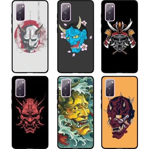 Japanese Samurai Oni Mask For Samsung S20 FE S10e S8 S9 S10 Plus Case For Galaxy Note 20 Ultra Note 10 Plus Cover
