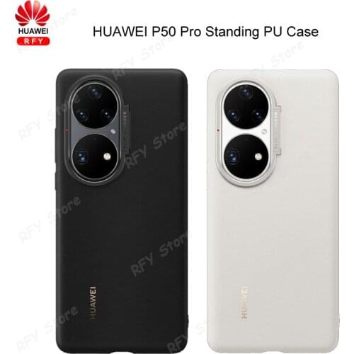 Original Case for HUAWEI P50 Pro PU Leather Stand Back Cover Case Protective Shell for P50pro