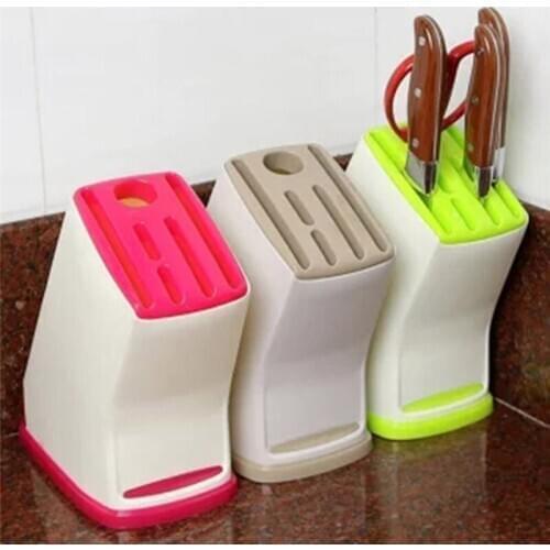 1Pc Plastic Kitchen Knife Holder Multifunctional Kitchen Accessories Storage Rack Tool Holder knife storage kitchen knife holder