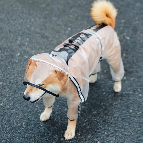 Dog Clear Waterproof Raincoat Pet Clothing Coat Jacket Yorkie Poodle Pomeranian Schnauzer Corgi Samoyed Dog Clothes Rain Jacket