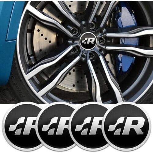 56mm SR Logo Car Tire Wheel Center Hubcaps Sticker Emblem Badge Cover for VW Volkswagen Golf Jetta Polo Auto Styling Accessories