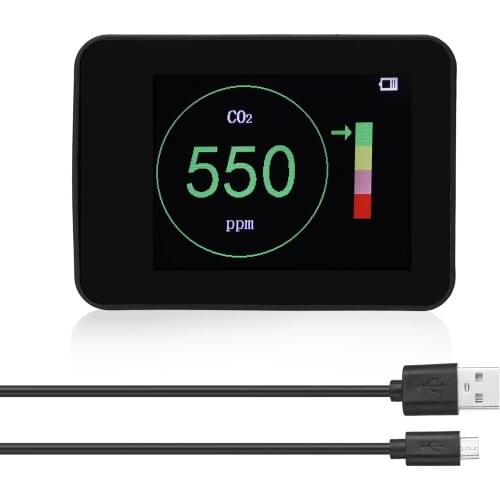 Intelligent CO2 Detector Intelligent Color-Ring Prompt Function Intelligent Home Life Air Quality Detector Air Quality Monitor