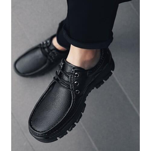 Shoe Casual Man Men Leisure Shoes Casual Loafers For Hot Sneakers Flat Sports Mens Leather Mens Boots Sale Black