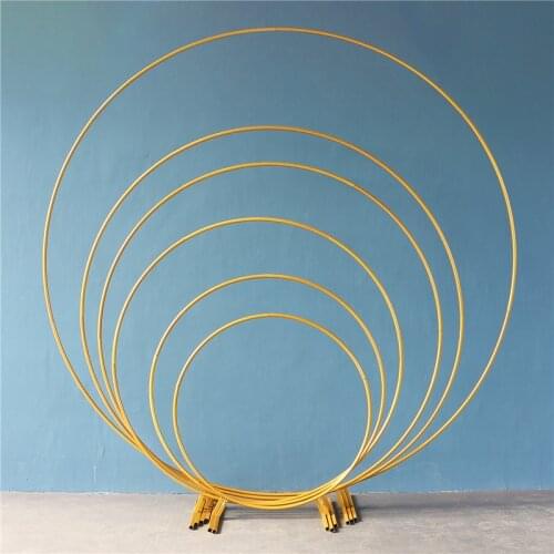 Circle Wedding Arch for Balloons Flowers Wed Decor Iron Round Arch Stand Backdrop Holder Party Background DIY Decoration Props