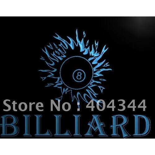 LB181- OPEN Billiard #8 Pool Room Snooker Light Sign home decor crafts