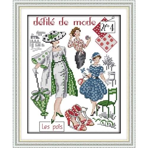 Joy Sunday Character Pattern 14CT Printed on Canvas Cross Stitch DIY DMC Chinese Cross Stitch Kit Embroidery Home Decoration