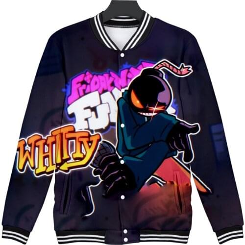 2021 New friday night funkin cosplay3D printing baseball Jacket Men/Womens casual spring?coat Hip hop teen Baseball Uniform