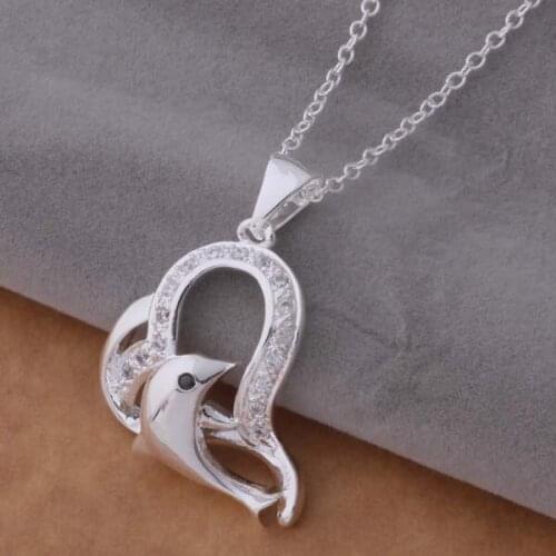 Wholesale jewelry silver plated Fashion jewelry chains necklace pendant WN-680