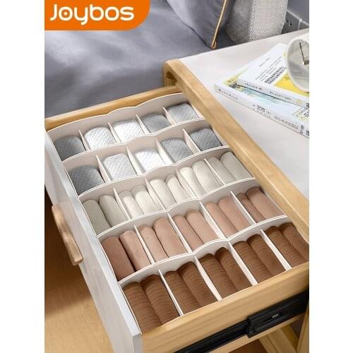 JOYBOS Closet Organizer for Separate Underwear Socks Pantie Bra Scarves PP Wardrobe Drawer Dormitory Household Storage Box JBS6