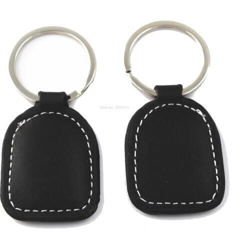 125Khz T5577 T5557 T5567 Rewritable Leather rfid Key Ring Tag Keychains rfid Keyfob for Copy Duplicate Door Access ID Card