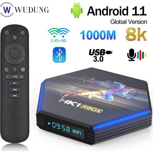2021 HK1 RBOX R2 Android 11.0 Smart TV Box 2.4G 5G Wifi BT4.0 RK3566 DDR4 1000M LAN 8K Media Player 4GB 32GB 64GB Set Top Box
